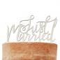 Mobile Preview: Ginger Ray Wooden Cake Topper Just Married Boho