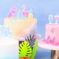Preview: Thementorte Party / Tropical mit verschiedenen Kerzen