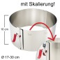 Mobile Preview: Lares Tortenring mit Klemmhebel und Skalierung - verstellbar Ø17-30 cm - Höhe 10 cm