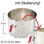 Preview: Lares Tortenring mit Klemmhebel und Skalierung - verstellbar Ø10-18 cm Mini - Höhe 10 cm