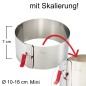 Mobile Preview: Lares Tortenring mit Klemmhebel und Skalierung - verstellbar Ø10-18 cm Mini - Höhe 7 cm