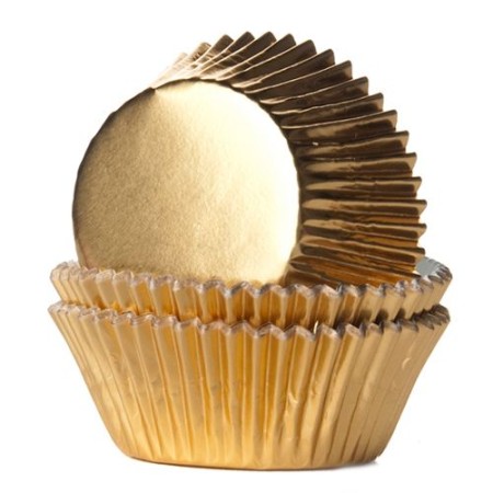 Muffinförmchen - Folie - Gold - 24 Stück