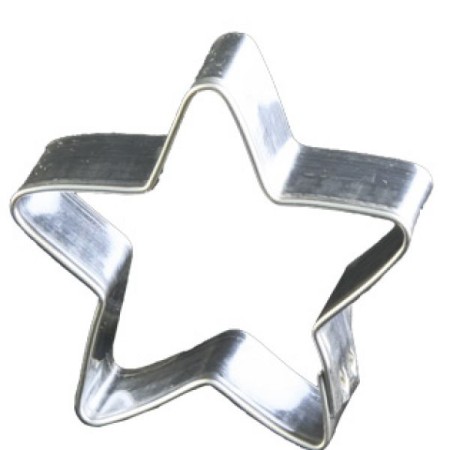 Stern 5 Zacken Ausstecher - Weißblech - 6 cm