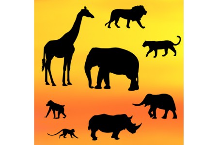 Patchwork Cutters Safari Silhouette Set Afrika Tiere Silhouetten Ausstecher