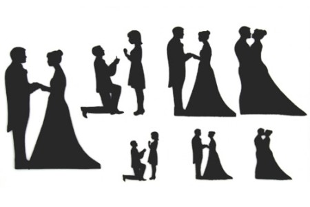 Hochzeit Silhouetten Ausstecher - Patchwork Cutters Wedding Silhouette Set