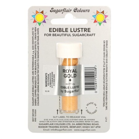 Glanzpuderfarbe - Sugarflair Edible Lustre - Royal Gold
