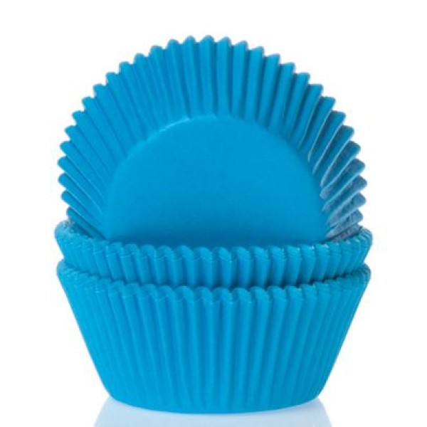 Muffinförmchen - Mini - Cyan Blau - 60 Stück