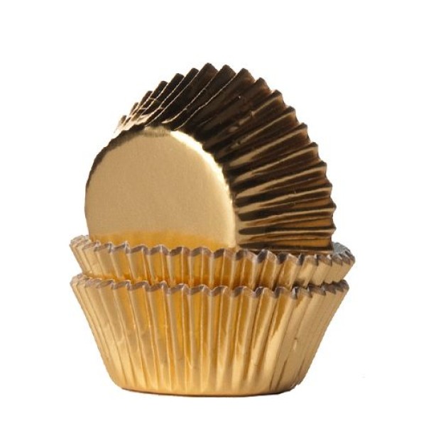 Muffinförmchen - Mini - Folie - Gold - 36 Stück