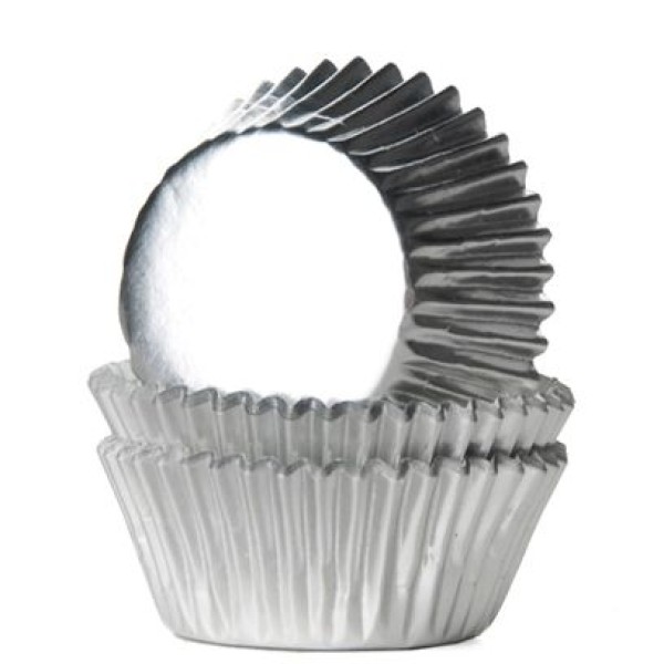 Muffinförmchen - Mini - Folie - Silber - 36 Stück