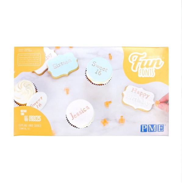 Fun Fonts Stempel der Collection 2 - Cupcakes und Cookies