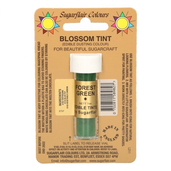 Puderfarbe - Sugarflair Blossom Tint - Forest Green - Waldgrün