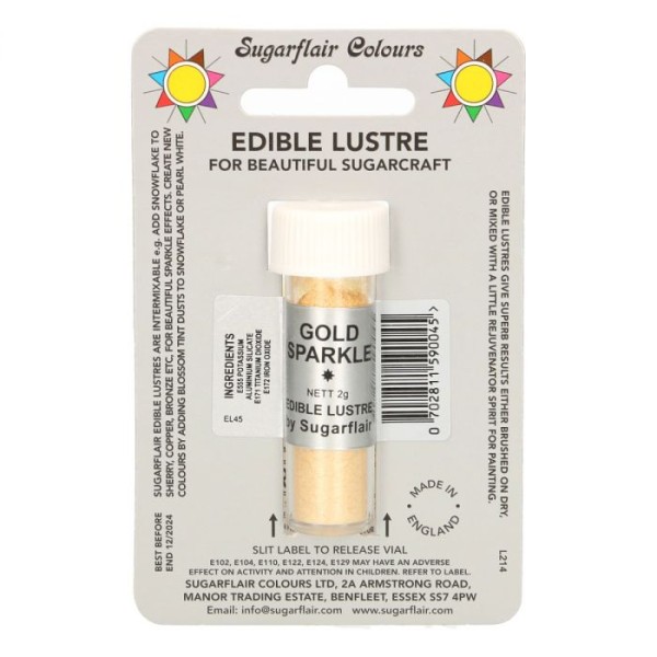 Glanzpuderfarbe - Sugarflair Edible Lustre - Gold Sparkle