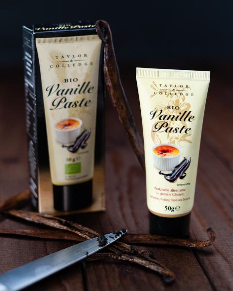 Taylor & Colledge Vanillepaste in der praktischen 50g Tube schmeckt wie echte Vanille!